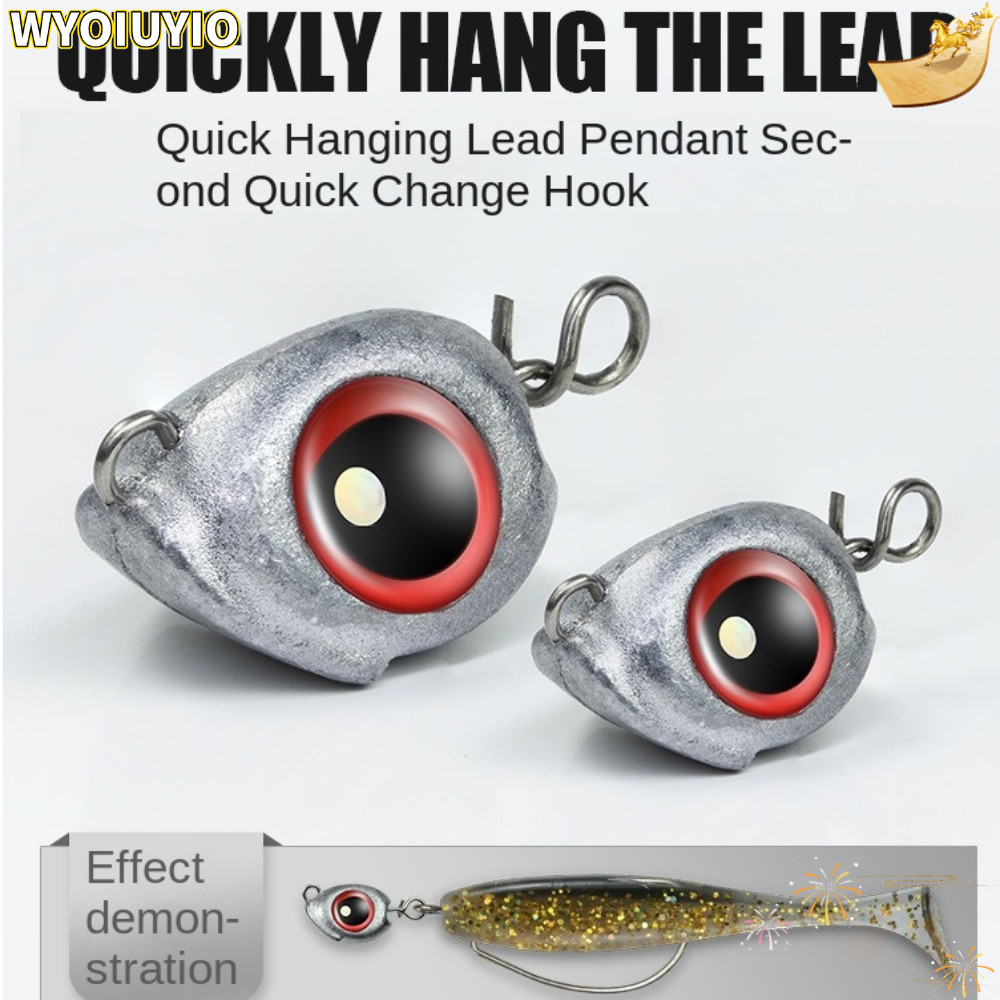 WYOIUYIO หัวตะกั่วเหยื่อ sinker,หัวจิ๊กด้านล่าง Swimbait หัวจิ๊ก, 2025 3.5g/5g/7g/10g luminous Big Eyes Jig หัวโลหะตกปลา ราคา ถูกที่สุด ดีลบีเคเค