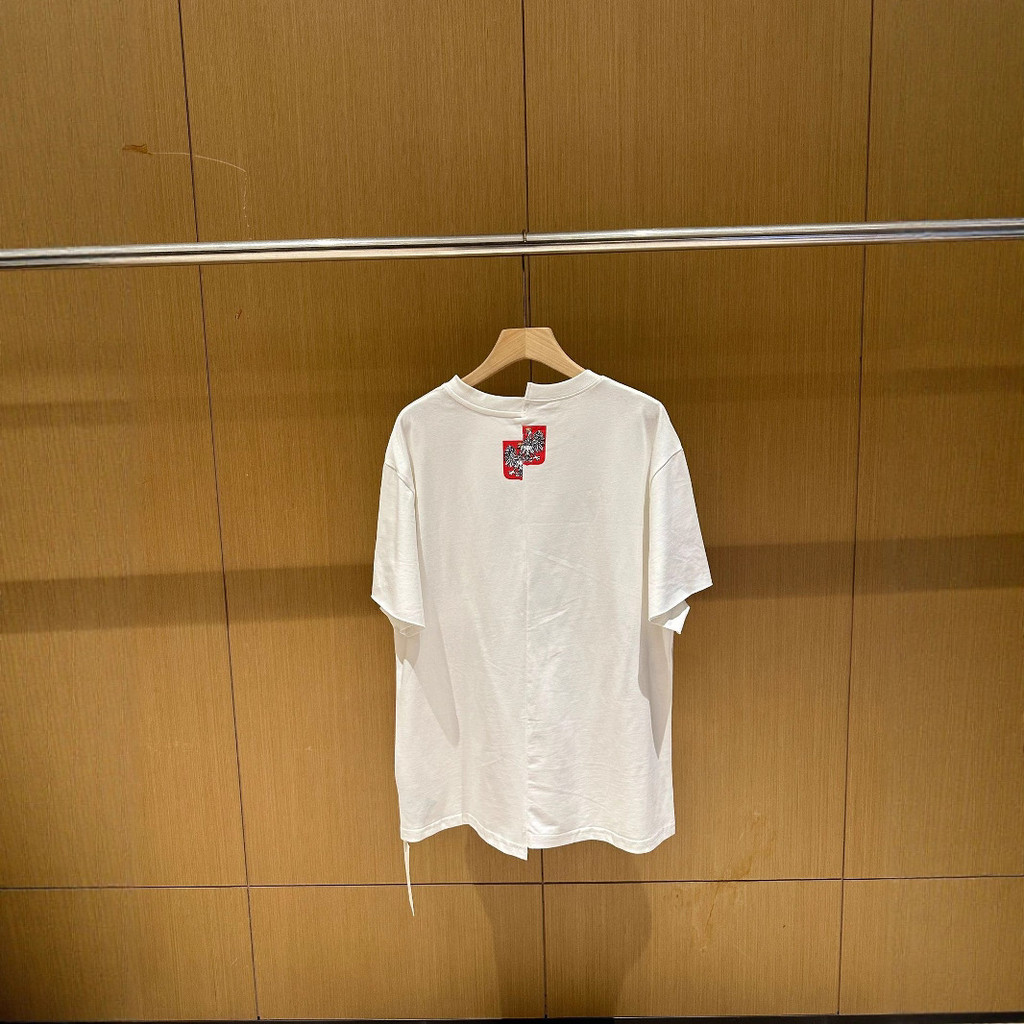 1I9K Grailz Project Irregular Top and Bottom Patchwork Vintage Asymmetric Design Printed Short Sleev