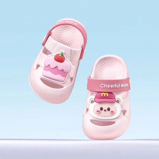 Cheerful Mario 14-19ซม Slipper เด็ก รองเท้ารัดส้นเด็กเล็ก ฤดูร้อน รองเท้าแตะหัดเดิน