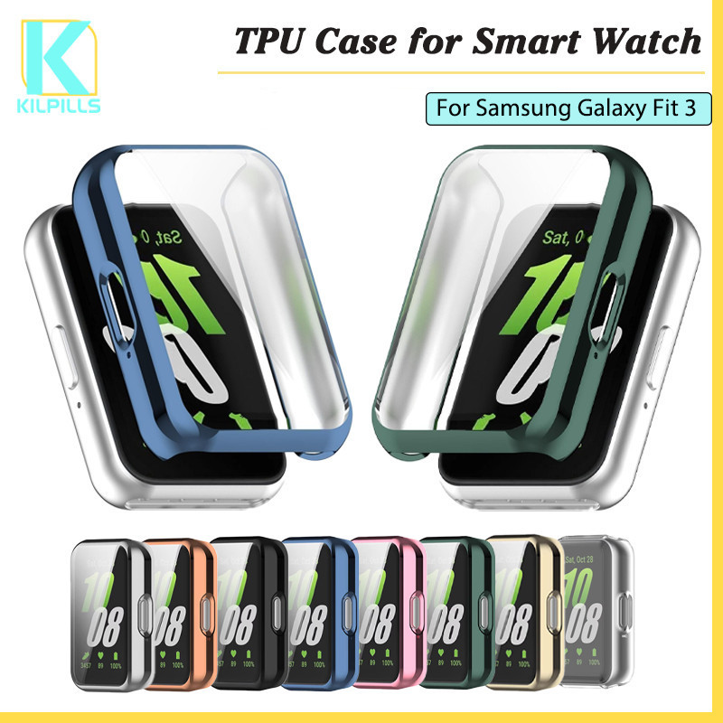 ปลอกป้องกัน TPU นุ่ม for Samsung Galaxy Fit 3 ฝาครอบกันชนฟิล์มป้องกันหน้าจอทุกรอบ for Samsung Fit 3 / Huawei Band 11