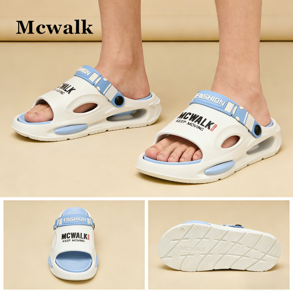 MCWALK ผู้ชาย  กลางแจ้ง  รองเท้าแตะ  การสึกหรอ  ป้องกันการลื่น  แบคทีเรีย  ป้องกันกลิ่น  ขับรถได้