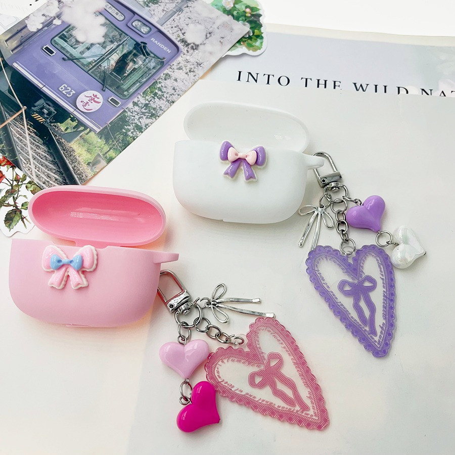 ฝาครอบแฟชั่นสําหรับ Redmi Buds 6 Play Case พร้อม keychian เคสหูฟังซิลิโคน Redmi Buds 6Play