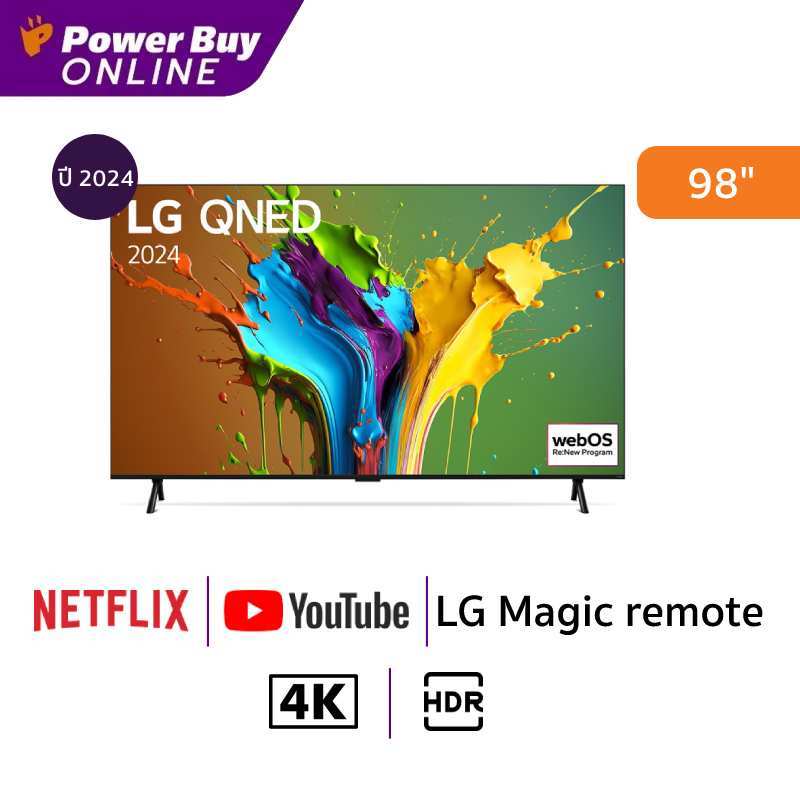 LG ทีวี QNED89 สมาร์ททีวี 98 นิ้ว 4K UHD QNED รุ่น 98QNED89TSA.ATMQ ปี 2024
