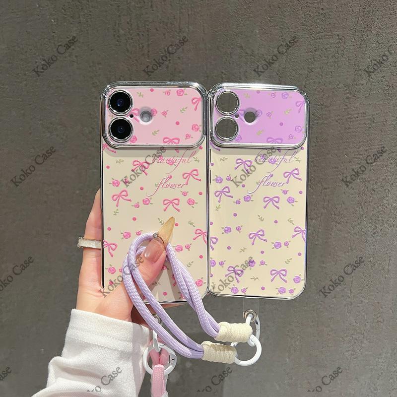 เคสโทรศัพท์ลายโบว์น่ารัก ใช้ได้กับ iPhone 11/13/14/15 Pro/16/17 Pro/16 Pro Max, X/MAX/XR, 7/8 Plus รุ่น: ZT6DSC0564