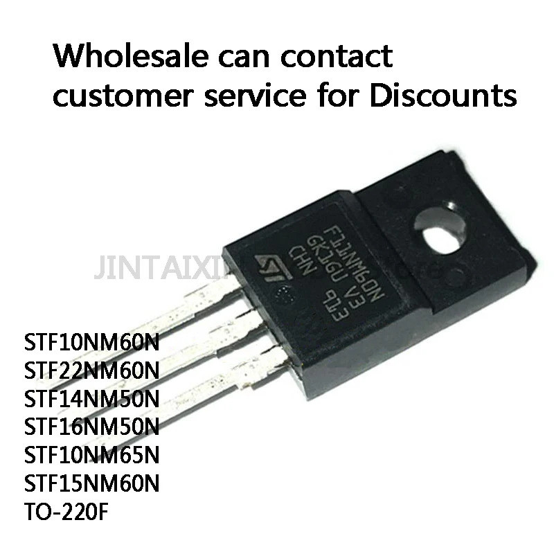 5 ชิ้น STF10NM60N F10NM60N STF22NM60N F22NM60N STF14NM50N F14NM50N STF16NM50N STF10NM65N STF15F60N ท
