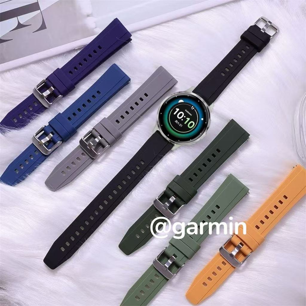 สายนาฬิกาสำหรับgarmin venu2 41mm venu3 41mm venu4 41mm forerunner245s 265s 255s สายชิลิโคน18mm