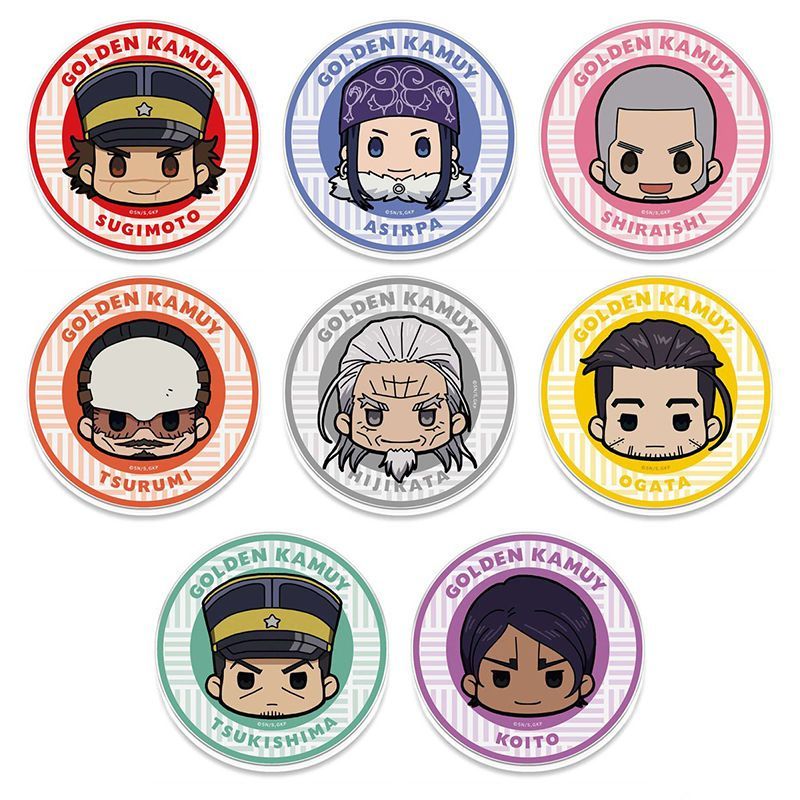 Golden Kamuy เข็มกลัดชิบิ อนิเมะ Asirpa Sugimoto Saichi Tsurumi ผู้หมวด Ogata Hyakunosuke ของห้อย