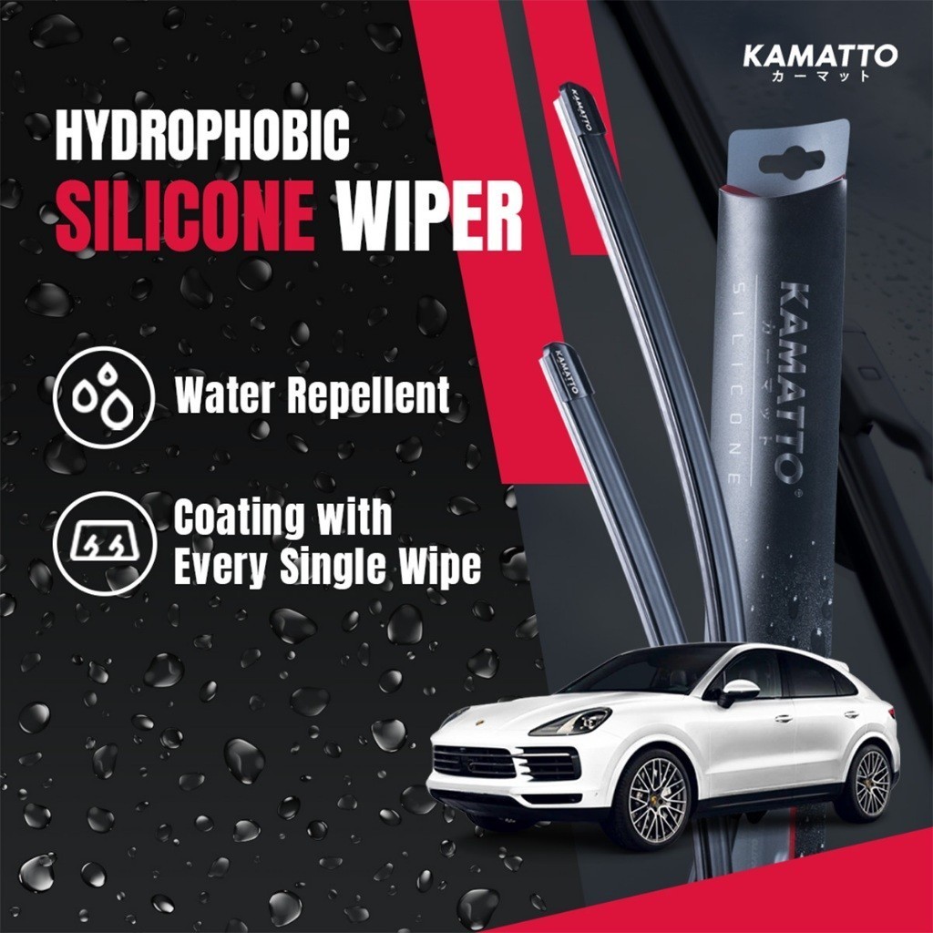 Kamatto Wiper Porsche Cayenne Coupe 9Y3 (2019-ปัจจุบัน) เคลือบสารไล่น้ําซิลิโคนแบบไฮโดรโฟบิก