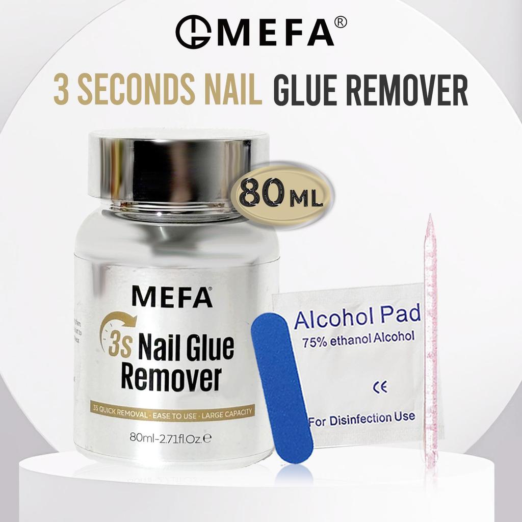 MEFA น้ำยาล้างยาทาเล็บเร็วแรง 3 วิ 80ml | เซ็ตพร้อมฟองน้ำใช้สะดวก | ล้างครบเซ็ตในขวดเดียว