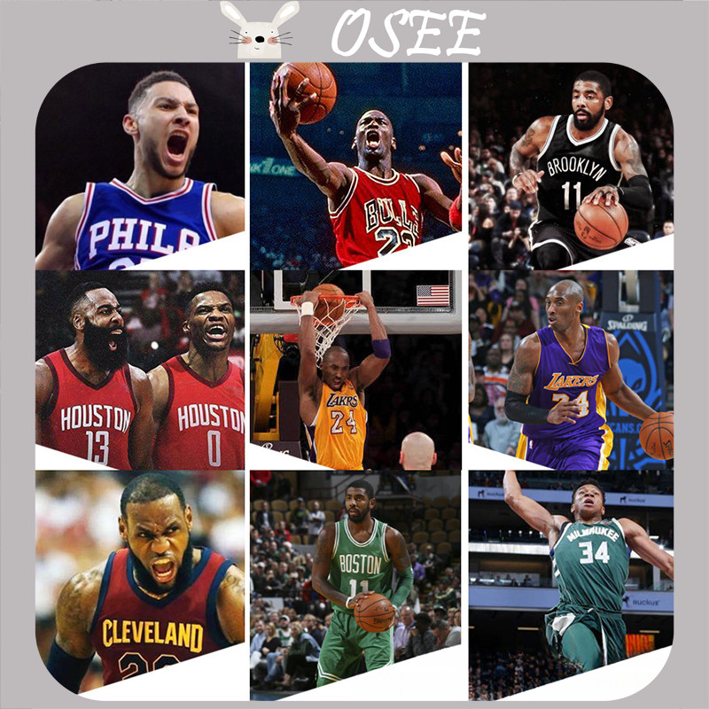 เสื้อนักบาสเก็ตบอล NBA Lakers ของ LeBron James 23, Kobe Bryant 24, Durant, Curry, Irving, Harden - เ