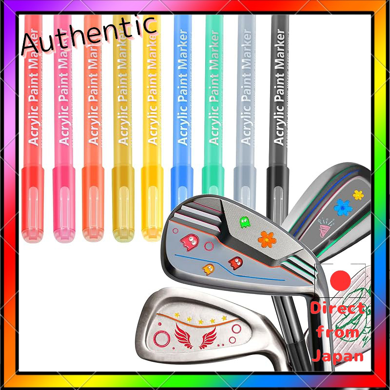 Golfupp Golf Paint, 9 Color Golf Club Paint Marker Kit, Quick-Drying Water-Resistant Paint, Excellent Adhesion and Less Likely to Peel Off, Customizable DIY to Your Liking, Ideal for Renewing Golf Clubs, Irons, and Putters.