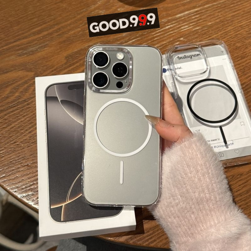 สำหรับiPhone เคสiPhoneลายน่ารัก เสริมสร้างแม่เหล็กอะคริลิคใสกระดานแข็งTPUกรอบนุ่มกันกระแทก  iP17 PRO MAX 1114 13 12 15 - รูปที่ 3