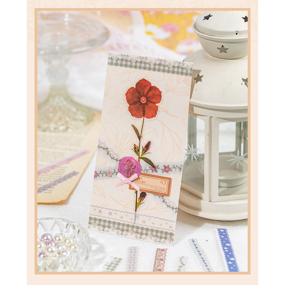 ไดลี่|40 ชิ้นลูกไม้โพสต์สํานักงานญี่ปุ่นกระดาษสติกเกอร์แพ็คลูกไม้สไตล์ที่เรียบง่ายวัสดุสติกเกอร์คู่มือ ทําเอง สติกเกอร์ตกแต่งคู่มือสติก - รูปที่ 4