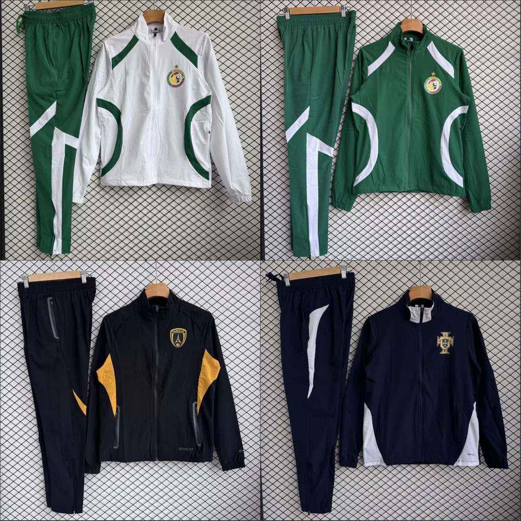 2627 Portugal Senegal Algeria King Malaysia Paris FC Windbreaker Suit Training Jacket Football Jerse