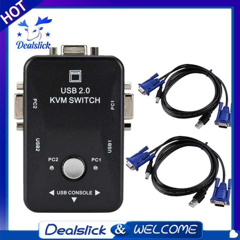 สวิตช์ USB 2.0 KVM KVM สวิตช์แบบแมนนวล Switcher