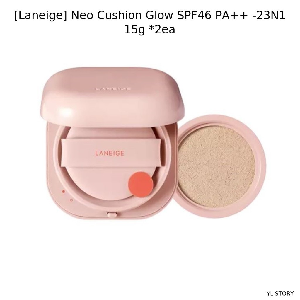[Laneige] Neo Cushion Glow SPF46 PA++ -23N1 15g *2ea / Korean Cushion Foundation / Radiant Finish by
