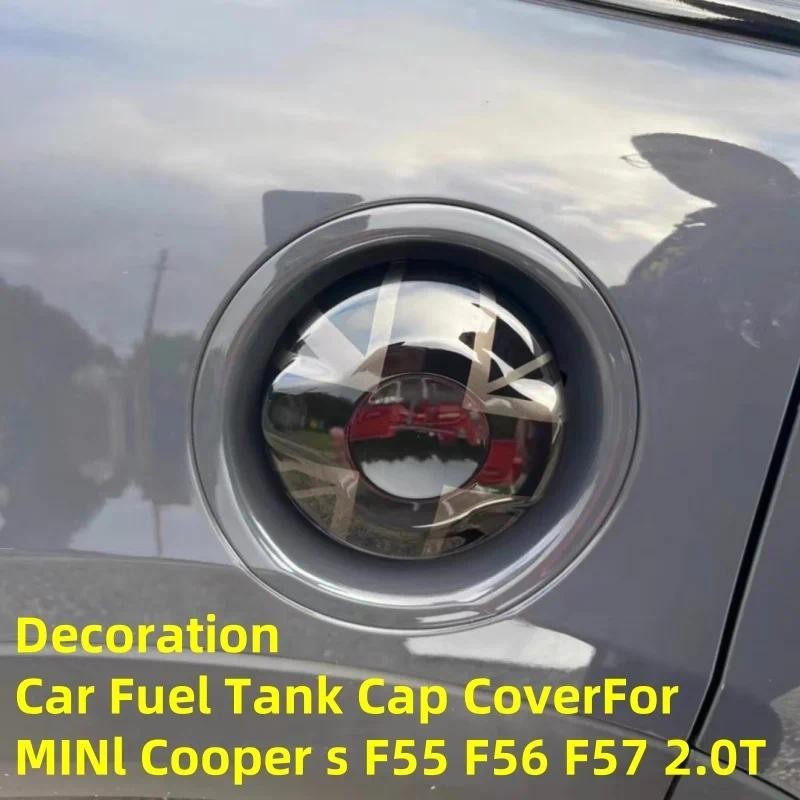 ใช้สําหรับ MINI Cooper S JCW F56 F55 F57 2.0T สีดําเงารถฝาถังน้ํามันสติกเกอร์ตกแต่งจัดแต่งทรงผมอุปกร