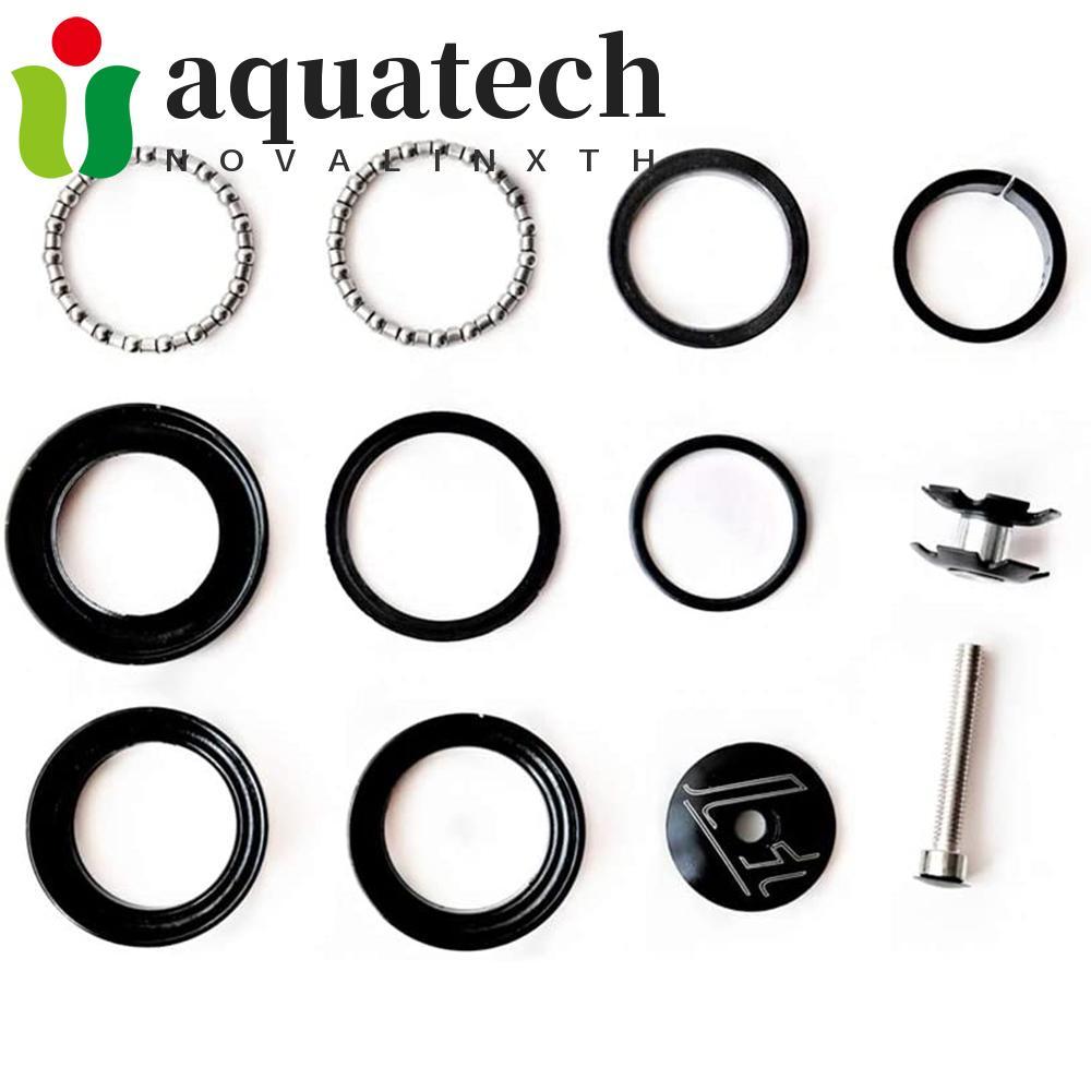 AQUATECH Threadless Fork ทนทานสีดำ สำหรับMTBและจักรยานเสือหมอบ ขนาด1 1/8