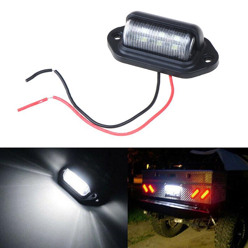 Bbth หลอดไฟ LED 6 ดวง 12V กันน้ํา สําหรับติดป้ายทะเบียนรถยนต์ เรือ รถบรรทุก 1 ชิ้น