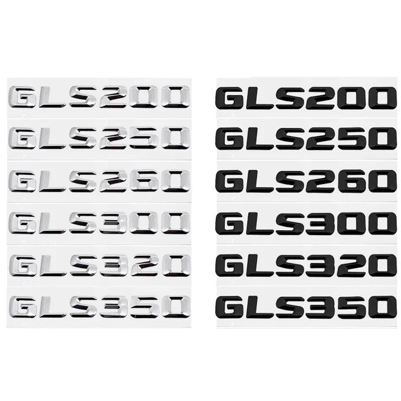 3D รถด้านหลังสัญลักษณ์สติกเกอร์หางกล่องตัวอักษร Badge Decal สําหรับ Mercedes Benz GLS200 GLS250 GLS2