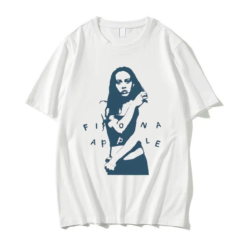เสื้อยืด Fiona Apple สไตล์ร็อก สำหรับทุกเพศ ออกแบบวินเทจHip Hop แขนสั้น