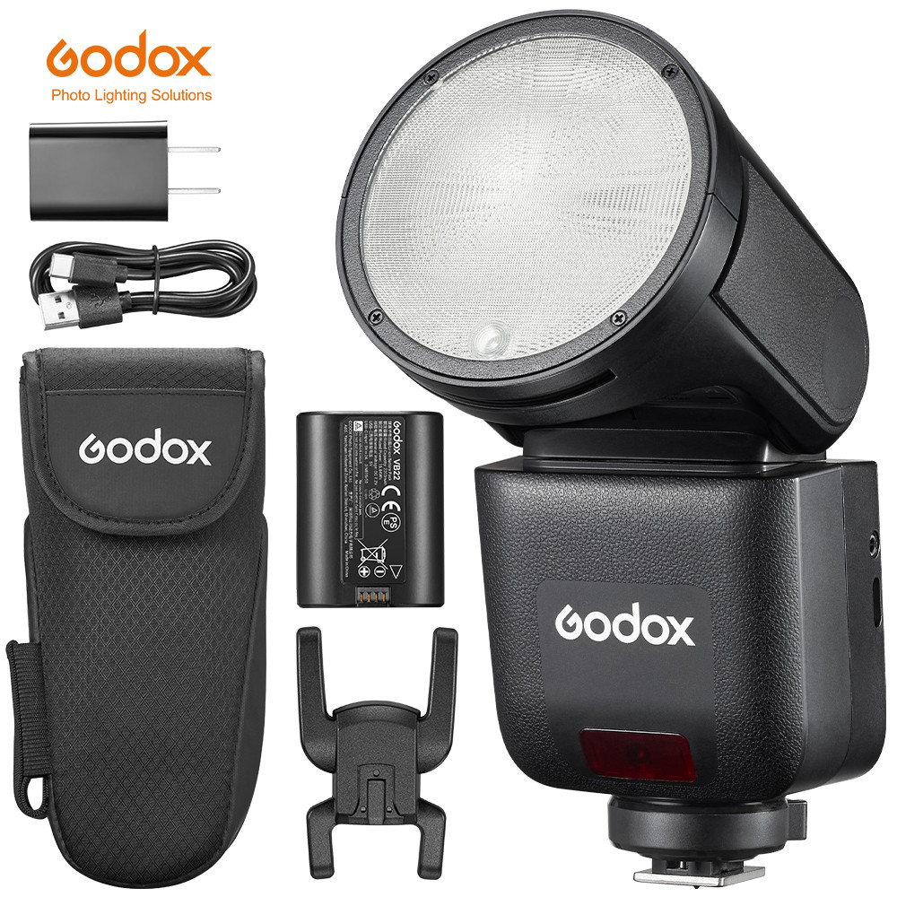 Godox V1 mid C/S/F/O/N TTL HSS กล้องหัวกลมแฟลช 55Ws 2.4G X ระบบ Speedlight