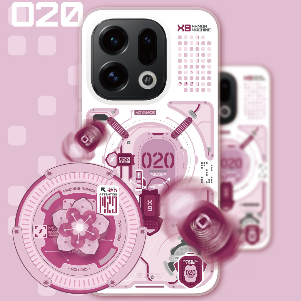 XFOONG ต้นฉบับ|Mecha O20 Sakura oppo x9 x9pro X8ultra เคสโทรศัพท์ป้องกัน TPU Soft Case เคสโทรศัพท์แม