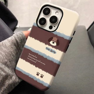 ลายสุนัข PC Hard Case เหมาะสําหรับ iPhone 17 15 ProMax 16 ProMax XSMAX 7 8 plus 12 13 11 17 Pro XR X 16 plus 14 ProMax 17 Pro กันกระแทกคู่ Frosted