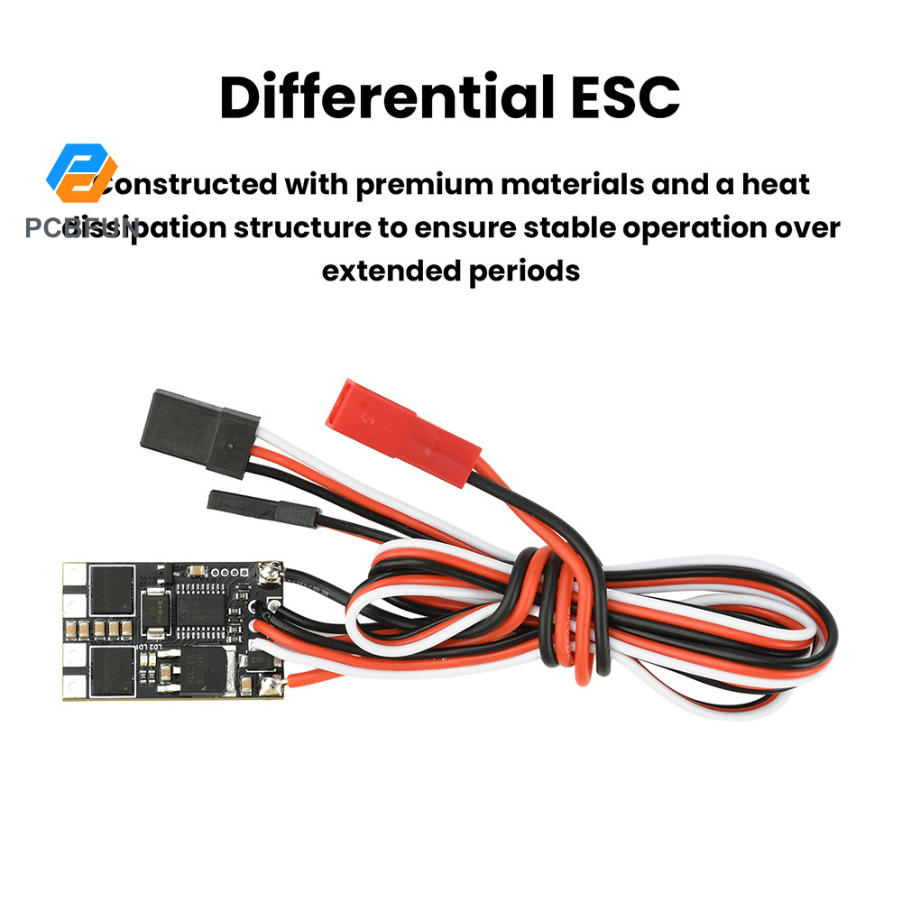 Pcbfun 1-2S Dual-Channel Bidirectional ESC Brushless ESC Differential ESC รีโมทคอนโทรล Tracked ยานพา