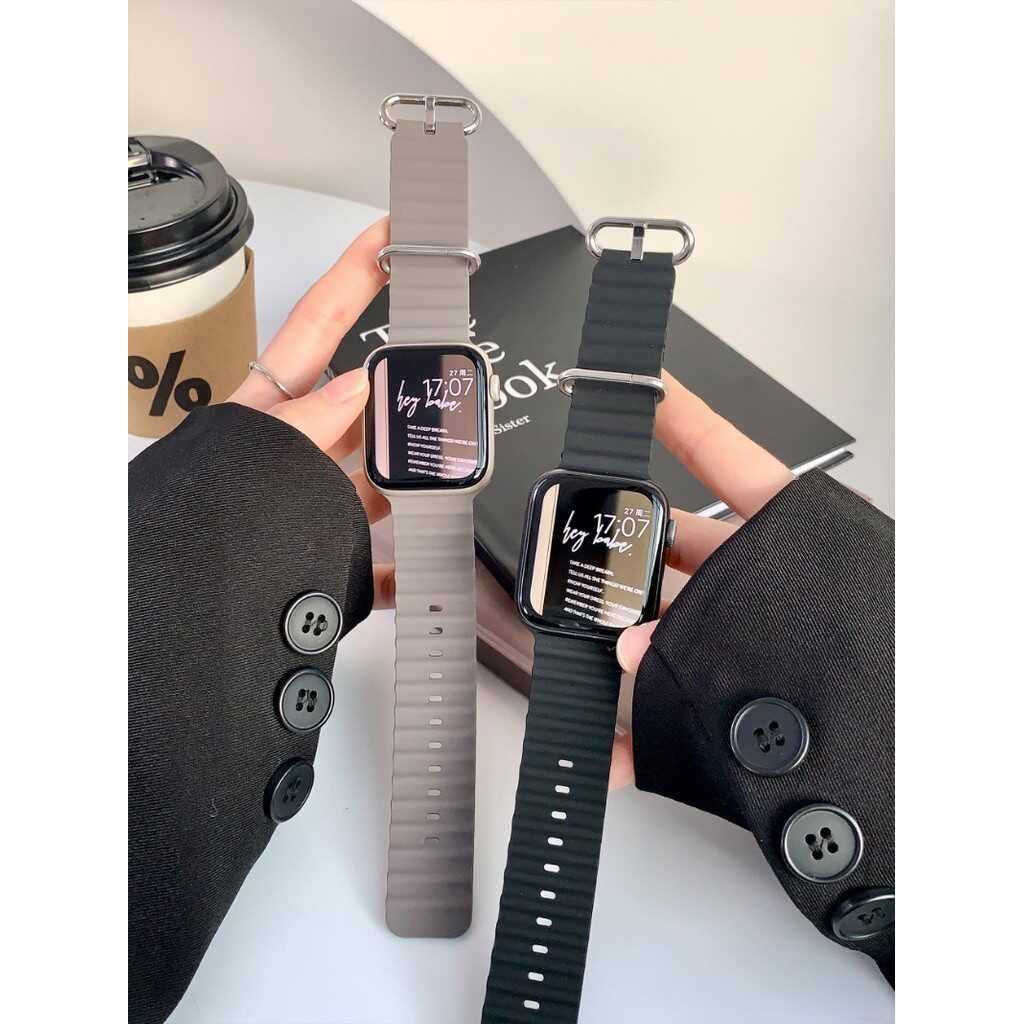 Huaqiang North Ocean สายซิลิโคนรุ่นกีฬาพิเศษ Huaqiang North นาฬิกาเด็ก Universal iwatch7/6