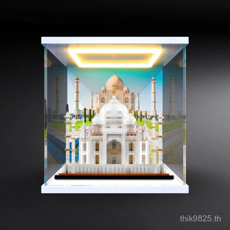 Series 21056 ของเล่น Building Block Building Light กล่องเก็บของด้านหลังเหมาะสําหรับการประกอบอะคริลิค