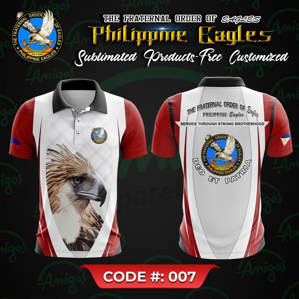 เสื้อโปโลทีม eagles สำหรับฟิลิปปินส์ #007