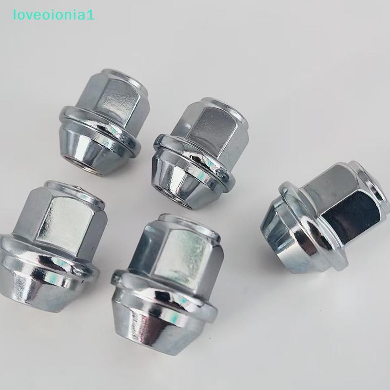 loveoionia1 1/4PCS 60 องศา Taper เหล็กคาร์บอนชุบถั่วล้อเปลี่ยนถั่วสําหรับรถยนต์ล้อ M12x1.5 19 มม.Hex
