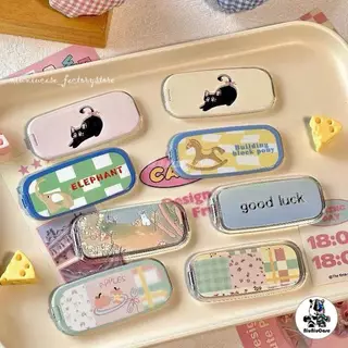 Stand Holder การ์ตูนแมวเรียบง่ายรอยขีดข่วนลูกแมวคู่รักเคสโทรศัพท์สากลยึดยี่ห้อโทรศัพท์พับเครื่องสำอางกระจกยืนโทรศัพท์