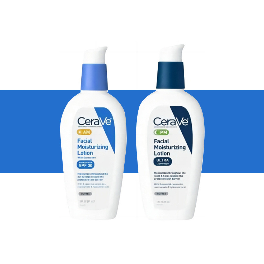 CeraVe AM/PM Facial Moisturizing Lotion SPF30 Oil-Free Sunscreen Face Moisturizer Lotion 89ml