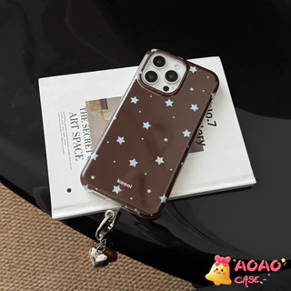เคสสไตล์เกาหลี ดาวสีน้ำตาล เหมาะสำหรับ OPPOA15 A74 A78 A98 A16 A3s A3pro A1K A76 A3X A7 A60 A38 A9 A58 A16K A57 A52 A17K