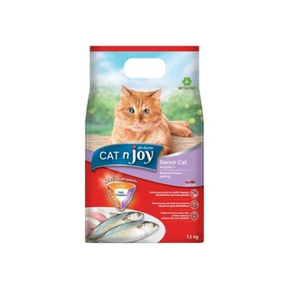 Cat n joy แคทเอ็นจอย อาหารเม็ดแมว ทุกสายพันธุ์ กินง่าย มี 9 สูตรให้เลือก รส แซลมอน ขนาด 1.2kg