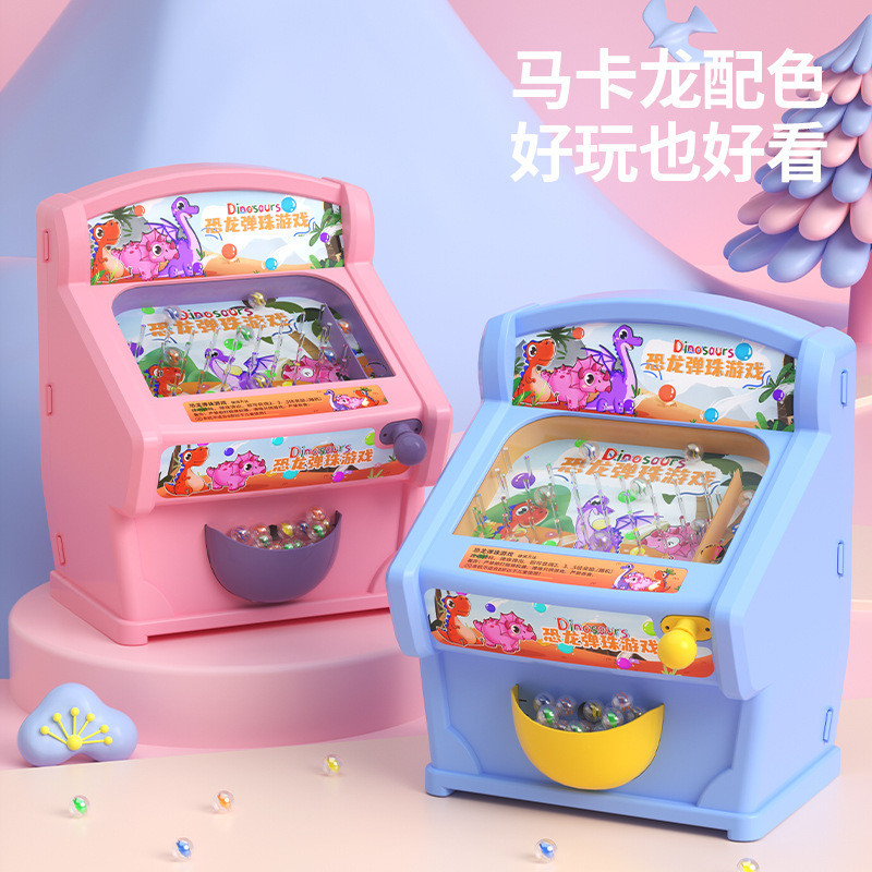 สนุกไดโนเสาร์ Pinball Machine เกมกระดานเด็ก Ejection Game Machine ชายหญิง Battle Puzzle แก้วลูกปัด P