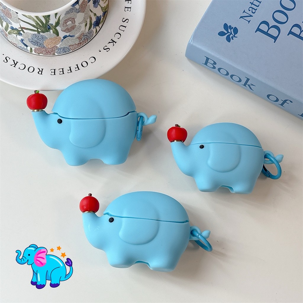 3D ช้างซิลิโคนปลอกเชลล์สําหรับ SONY WF-1000 XM5 เคสป้องกัน