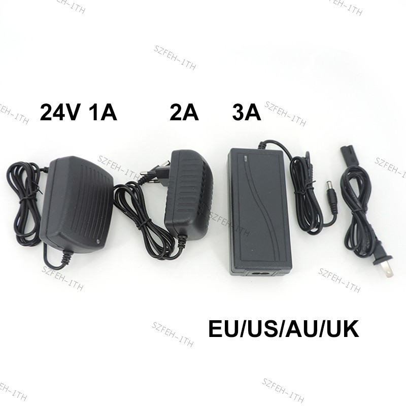 220v AC Converter to DC 24V 1A 2A 3A 2000ma 1000ma 3000MA EU US AU UK Plug Server Power Supply Adapt