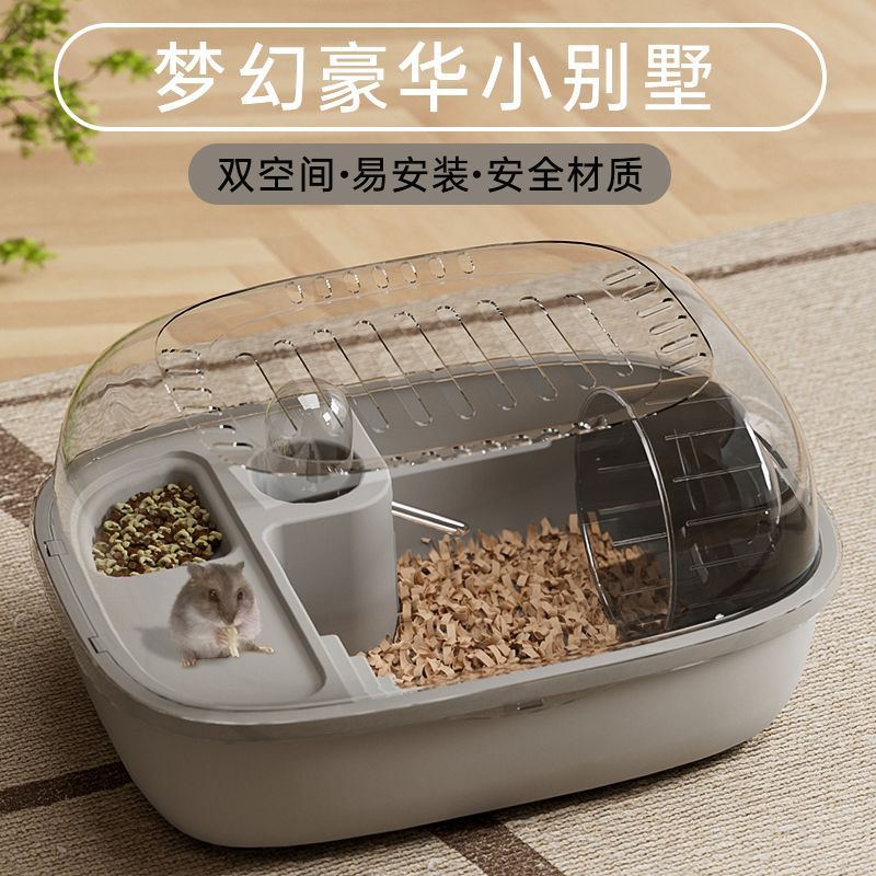New Product#[Multifunctional House]Double-layer Layout Hamster Cage with Running Wheel Hamster Villa