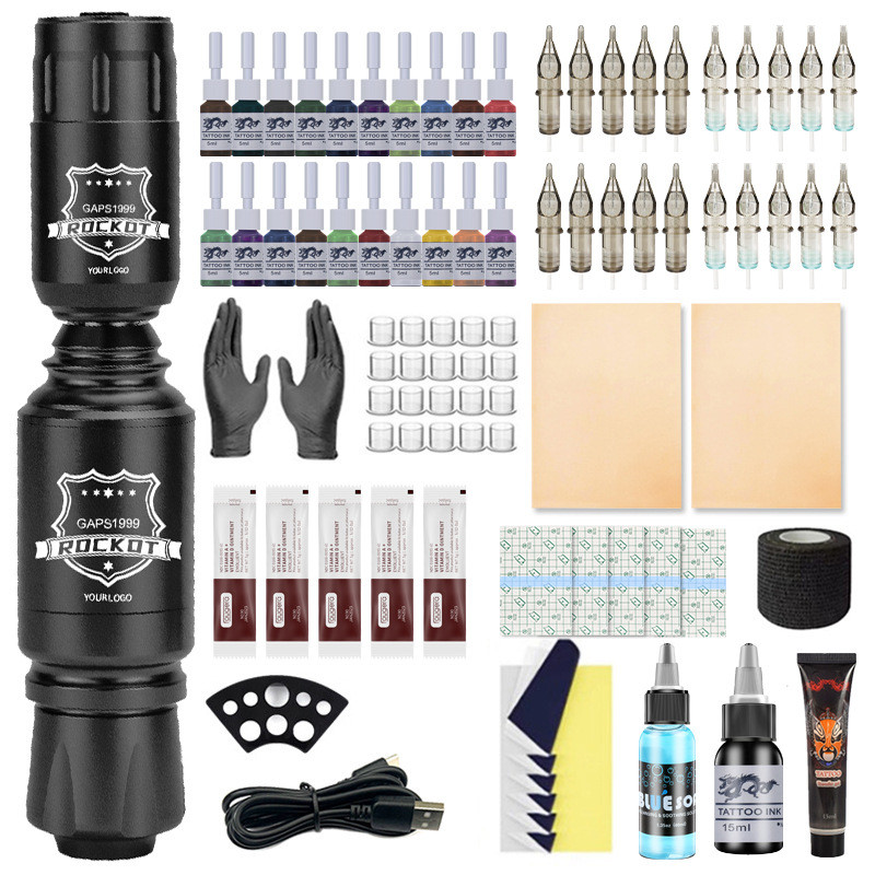 Tattoo Rocket Pen Set Secant Mist Practice Tool Motor All-in-One Machine Beauty Tattoo อุปกรณ์