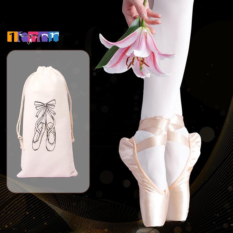 [Lemon] Dance Bag Shoes Storage Pouch Ballet Organizer Handbag Bags Pouches Satin Ballet Shoe Bag Sa