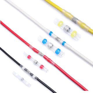HSC ท่อหดตะกั่วกันน้ำ เชื่อมสายไฟ ท่อหด 50/100/120/150/250/400 ชิ้น Soldering Heat Shrink Terminal Waterproof