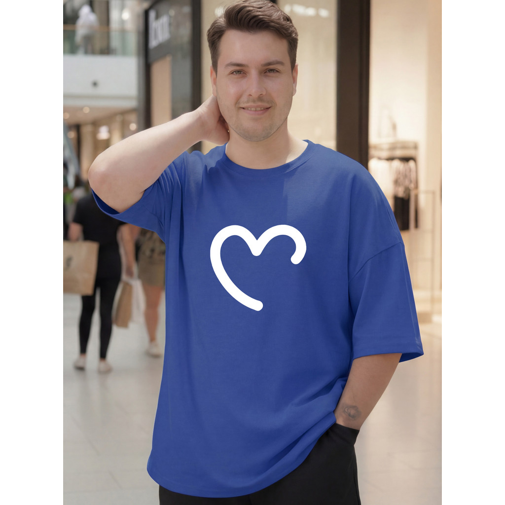 2W089 [AIYOU] Lelaki Baju T เสื้อผู้ชาย TShirt XL-5XL สไตล์เกาหลีรอบคอ TShirt Crop Top ขนาดใหญ่ Plus