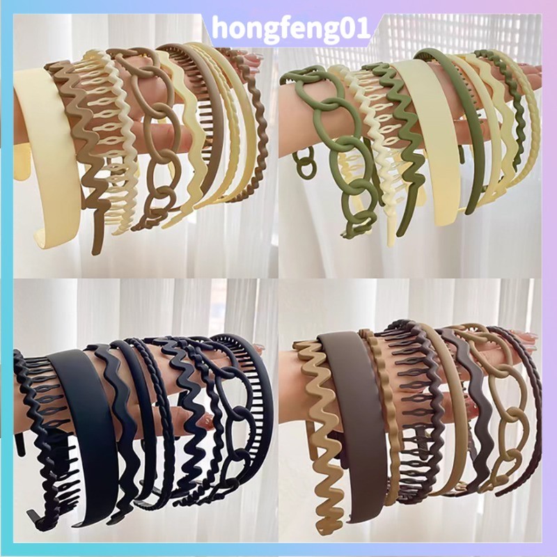(จัดส่งในพื้นที่) ชุดคาดศีรษะ 9 ชิ้น กันลื่น สำหรับผู้หญิง พร้อมใช้ขณะล้างหน้าและสวมใส่อย่างสะดวกสบาย