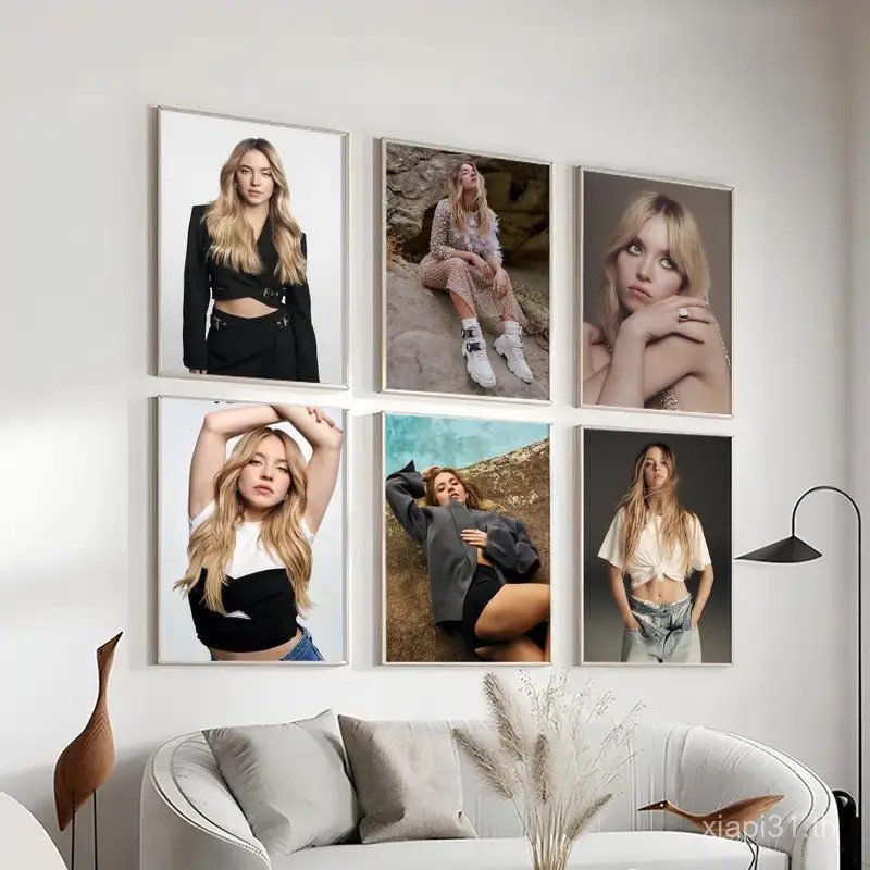 Actress Sydney Sweeney โปสเตอร์พิมพ์, Modern Wall Art,ห้องนอน,Dining Room,Bar,Cafe,ตกแต่งบ้าน,ไม่มีก