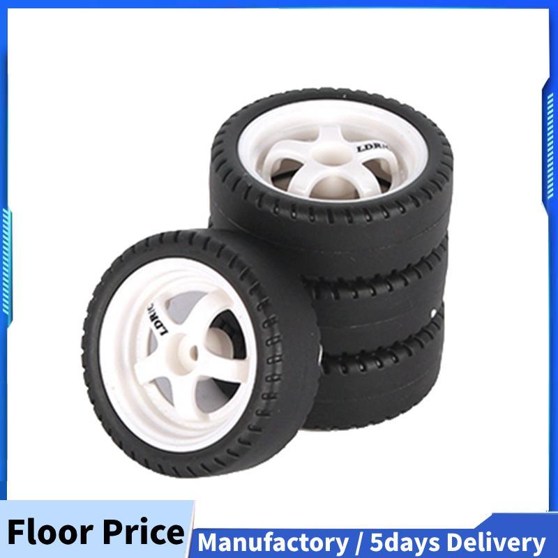 4 ชิ้น 33 มิลลิเมตร RC Drift ล้อยาง Hard Tyre สําหรับ LDRC AE86 A86 A86P LD1801 1/18 RC รถอะไหล่อัพเ
