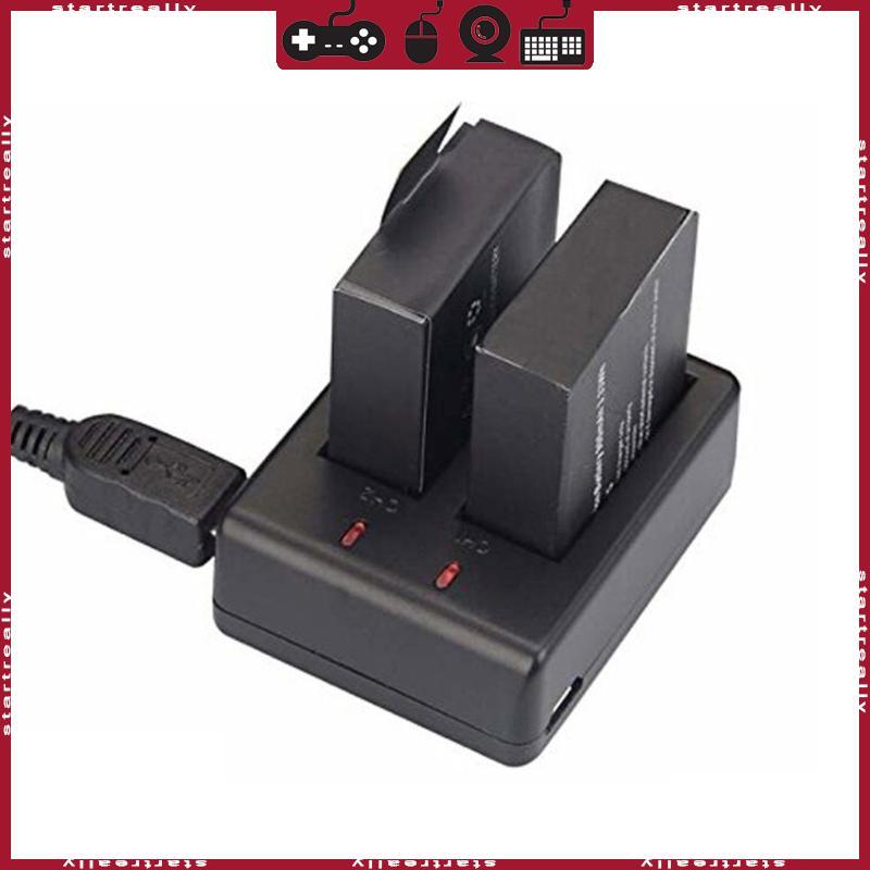 ST Charger สําหรับ EKEN SJ4000 H9R ชาร์จสองแบตเตอรี่เครื่องชาร์จ ABS คุณภาพพร้อมกันสําหรับกล้องกันน้