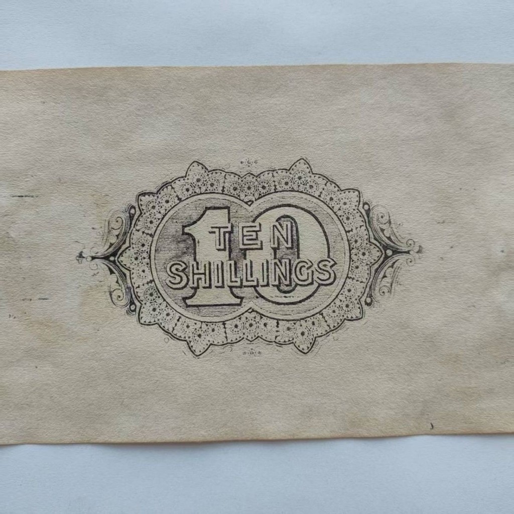 1918 British Stationer Ten Yuan Black Pence ธนบัตร Antique Coins Collection 1918 British Stationer T